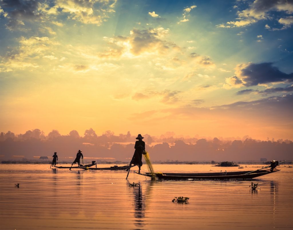 Lake in Myanmar 